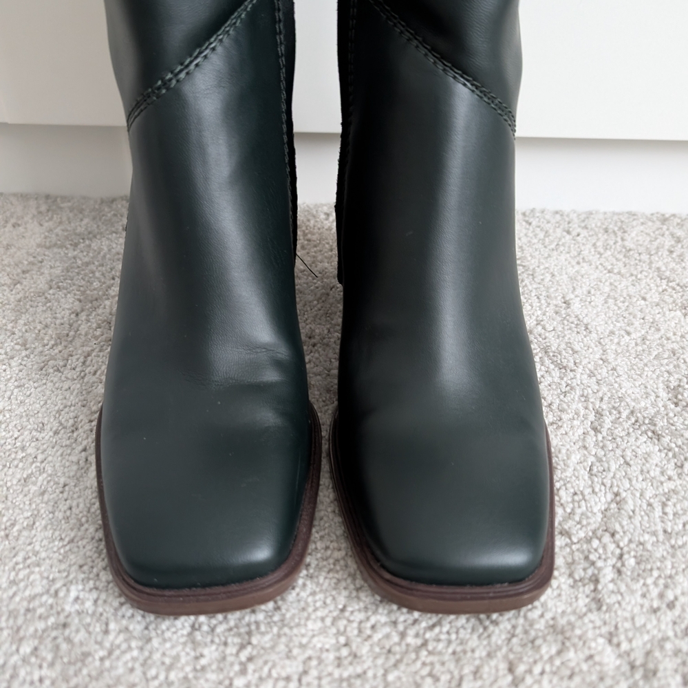Franco Sarto Green Stormy Mid Calf Heeled Boots 6.5M - Picture 9 of 9